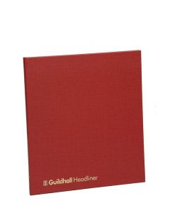 Guildhall Headliner Account Book Casebound 298x273mm 21 Cash Columns 80 Pages Red 48/21Z