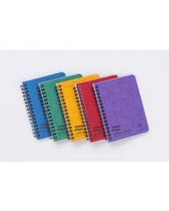 Clairefontaine Europa Notemaker A6 Wirebound Pressboard Cover Notebook Ruled 120 Pages Assorted Colours (Pack 10) - 482/1138Z