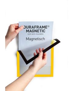 Durable DURAFRAME Magnetic Frame Sign & Document Holder A4 Yellow (Pack 5) - 486904