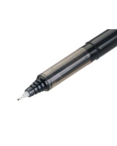 Pilot V7 Hi-Tecpoint Liquid Ink Rollerball Pen 0.7mm Tip 0.5mm Line Black (Pack 12) - 101101201