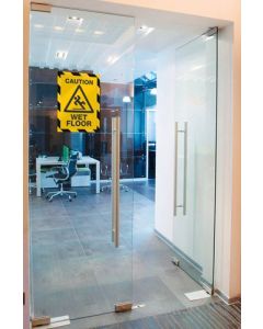 Durable DURAFRAME SECURITY Self-Adhesive Safety Sign & Document Holder with Magnetic Frame A4 Yellow/Black (Pack 2) - 4944130
