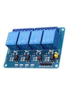 10pcs 5V 4 Channel Relay Module For PIC ARM DSP AVR MSP430 Blue Geekcreit for Arduino - products that work with official Arduino boards