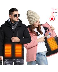 TENGOO Men Smart Electric Jacket 3 Heating Zone 3 Modes USB Charging Thermal Clothes Washable Waterproof Winter Down Jacket