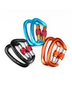 25KN Max Load Outdoor D Shape Carabiner Aviation Aluminum Safety Buckle Camping Climbing Security Swing Buckle