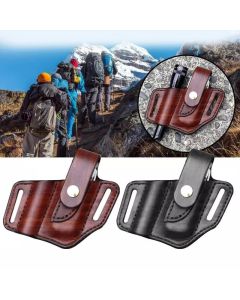 XANES EDC Leather Sheath for Multitool Sheath Pocket Organizer with Key Holder for Belt and Flashlight Outdoor Camping Tool