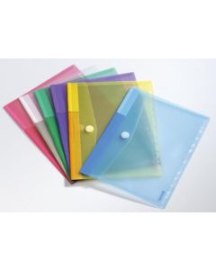 Tarifold Punched Wallets Polypropylene A4 Assorted Colours (Pack 12) - TAE510229