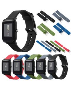 Mijobs Color Silicone Replacement Strap for Xiaomi Amazfit Bip BIT PACE Lite Youth Smart Watch  Non-original