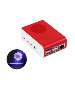 YAHBOOM  ABS Protective Case with Glare Cooling Fan Red and White ABS Protective Shell Box Non-acrylic for Raspberry Pi 4B