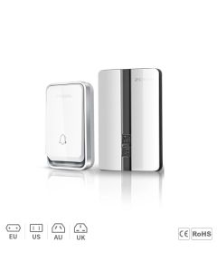 ZOGIN 433MHz Wireless Waterproof Smart Doorbell No Battery Cordless Ring Dong Chime for Home