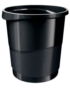 Rexel Choices Waste Bin Plastic Round 14 Litre Black 2115622