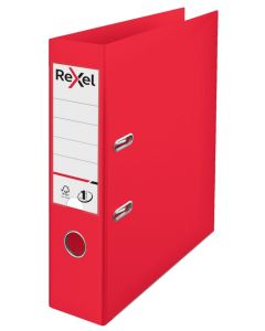 Rexel Choices Lever Arch File Polypropylene A4 75mm Spine Width Red (Pack 10) 2115504