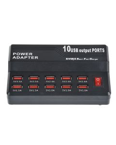 60W 10 Ports Family Size Desktop Smart Ports Rapid Charging Station USB Charger