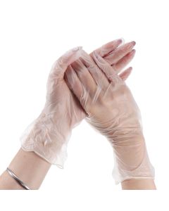 100Pcs Disposable Gloves Food Grade PVC Examination Disposable Vinyl Work Gloves S