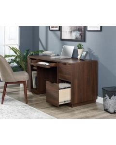 Elstree Home Office Double Pedestal Executive Desk Spiced Mahogany - 5426918