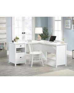 Home Study Home Office L-Shaped Desk White - 5427718
