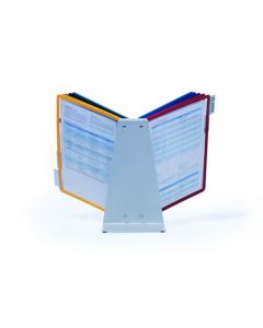 Durable VARIO Display Panel Desk Unit - 10 Panels and Tabs in Assorted Colours - Perfect for Storing and Displaying A4 Documents - 557000