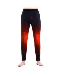 TENGOO 3-Gears Control Electric Heated Warm Pants Men Women USB Heating Base Layer Elastic Long Johns Insulated Heated Trousers for Camping Hiking