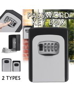 Outdoor Wall Mounted Key Safe Combination Lock Storage Box 4-Digital Password