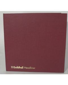 Guildhall Headliner Account Book Casebound 298x305mm 4 Debit 16 Credit 80 Pages Red 58/4-16Z