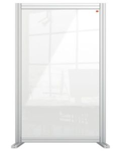 Nobo Premium Plus Acrylic Desk Protective Divider Screen Modular System 600x1000mm Clear 1915493