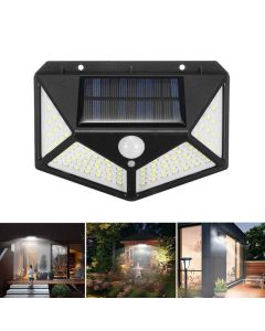 100 LEDs 800LM Waterproof Wall Light Solar Power 3 Modes 120 PIR Sensing Angle Camping Light