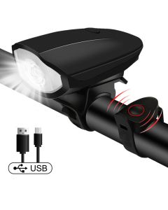 Front And Rear Bicycle Light With Horn MTB Bicycle Headlights Cycling Flashlight Signal Lamp Bike Accessory