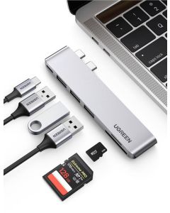 6-in-2 USB C Hub for MacBook Pro/Air