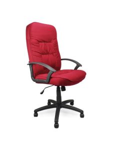 Nautilus Designs Coniston High Back Fabric Executive Office Chair With Sculptured Stitching Detail and Fixed Arms Wine - DPA6062ATGFWN