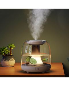1200ml Portable Air Humidifier Aroma Oil Diffuser USB Cool Mist Maker with LED Light 2000mAh Battery Low Noise for Home Office