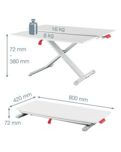 Leitz Ergo Cosy Standing Desk Converter with Sliding Tray 65320085