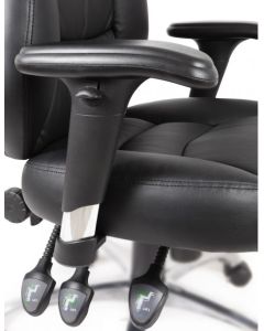 Portland Luxury Faux Leather Operator Office Chair Black - 6902PB