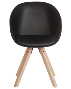 Pyramid Padded Tub Chair Black (Pack 2) - 6947BLACK