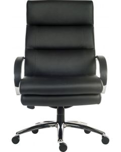 Samson Heavy Duty Leather Look Executive Office Chair Black - 6968
