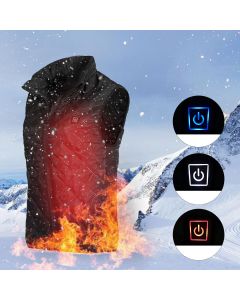 USB  Rechargeable Intelligent Themostat Electric Heated Vest Winter Warm Back Neck Electric Vest