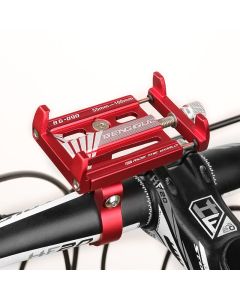 Aluminum Alloy Phone Holder 3.5"-6.5" Adjustable Phone Clip Stand Shockproof Portable Bike Holder Phone Bracket For Cycling Bicycle