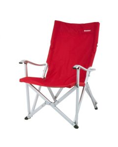 RED ALUMINUM FOLDABLE CAMP CHAIR BIG SIZE HEAVY WEIGHT CAPACITY