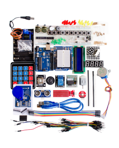 Starter Kit for Arduino UN0 R3 - UN0 R3 Breadboard and Holder Step Motor / Servo /1602 LCD / Jumper Wire/ UN0 R3(Arduino-Compatible) - Variations And Clones Which Are Software And Hardware Compatible