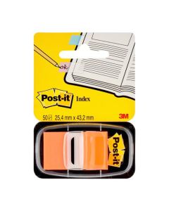 Post-it Index Flags Repositionable 25x43mm 12x50 Tabs Orange (Pack 600) 7000144932