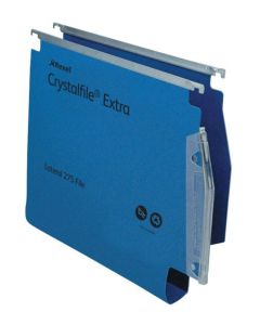 Rexel Crystalfile Extra 275 Foolscap Lateral Suspension File Polypropylene 30mm Blue (Pack 25) 70642