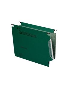 Rexel Crystalfile Classic 300 Foolscap Lateral Suspension File Manilla 15mm V Base Green (Pack 50) 70670