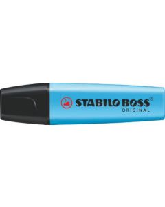 STABILO BOSS ORIGINAL Highlighter Chisel Tip 2-5mm Line Blue (Pack 10) - 70/31