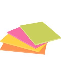 Post-it Super Sticky Meeting Pad 152x101mm 45 Sheets Neon Colours (Pack 4) 6445-SSP - 7100043257