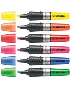 STABILO LUMINATOR Highlighter Chisel Tip 2-5mm Line Assorted Colours (Wallet 6) - 71/6