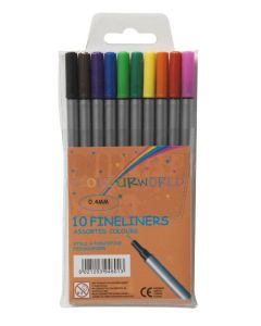 ValueX Fineliner Pen 0.4mm Line Assorted Colours (Pack 10) - 729700