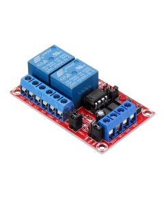 5V 2 Channel Button Self-locking Interlock Three-selection One Relay Module High and Low Level Trigger with Sw