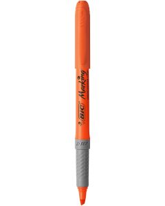 Bic Grip Highlighter Pen Chisel Tip 1.6-3.3mm Line Orange (Pack 12) - 811933