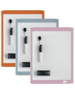 Nobo Mini Magnetic Whiteboard with Coloured Frame 216x280mm Assorted 1915625