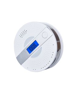 Home Smoke Detector Carbon Monoxide Detection Alarm Real-time Monitoring LED Display Sound Light Alarming Troubleshooting Function for Safety Prenvention
