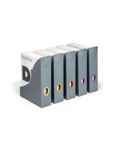 Durable VARICOLOR Magazine File Set - Colour Coded Magazine Holders with Modern Sleek Contours - Assorted Colours (Pack 5) - 770657