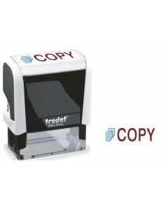 Trodat Office Printy 4912 Self Inking Word Stamp COPY 46x18mm Blue/Red Ink - 43241